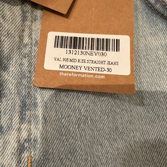 Reformation Val 90's Mid-Rise Straight Jeans - Picture 3 of 6